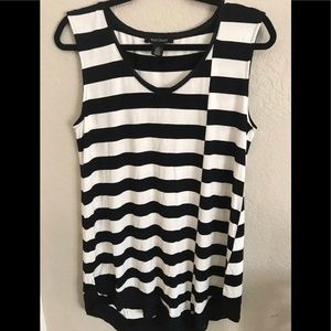 White House Black Market striped v neck top